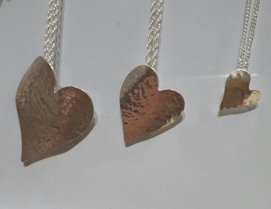 Hammered Heart Pendant