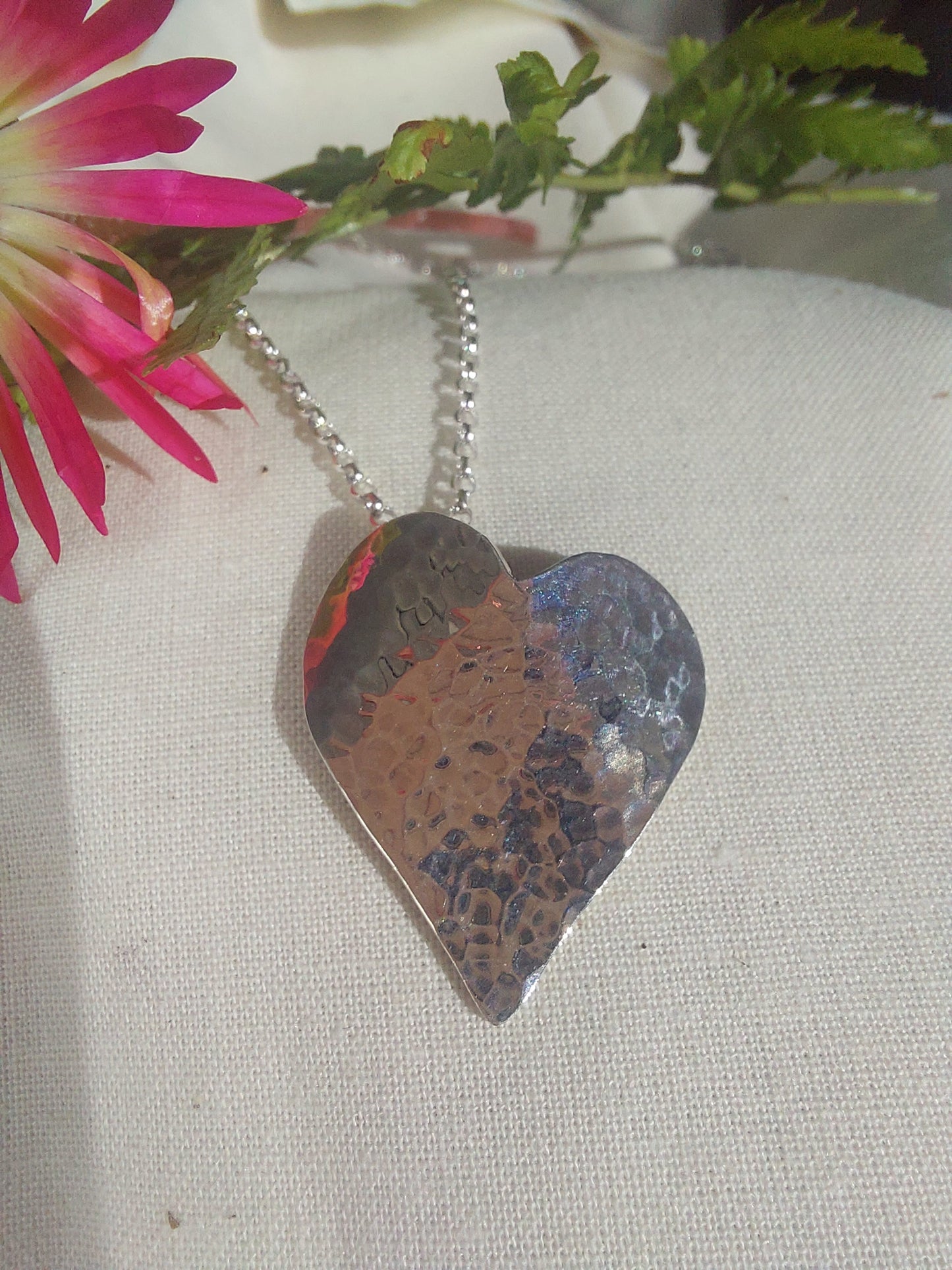 Hammered Heart Pendant