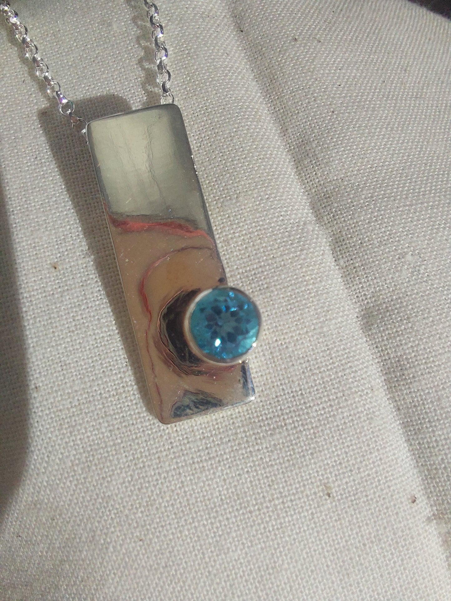 Silver and Sky Blue Topaz Pendant
