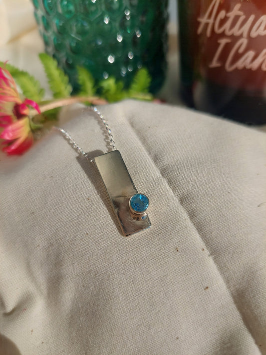 Silver and Sky Blue Topaz Pendant