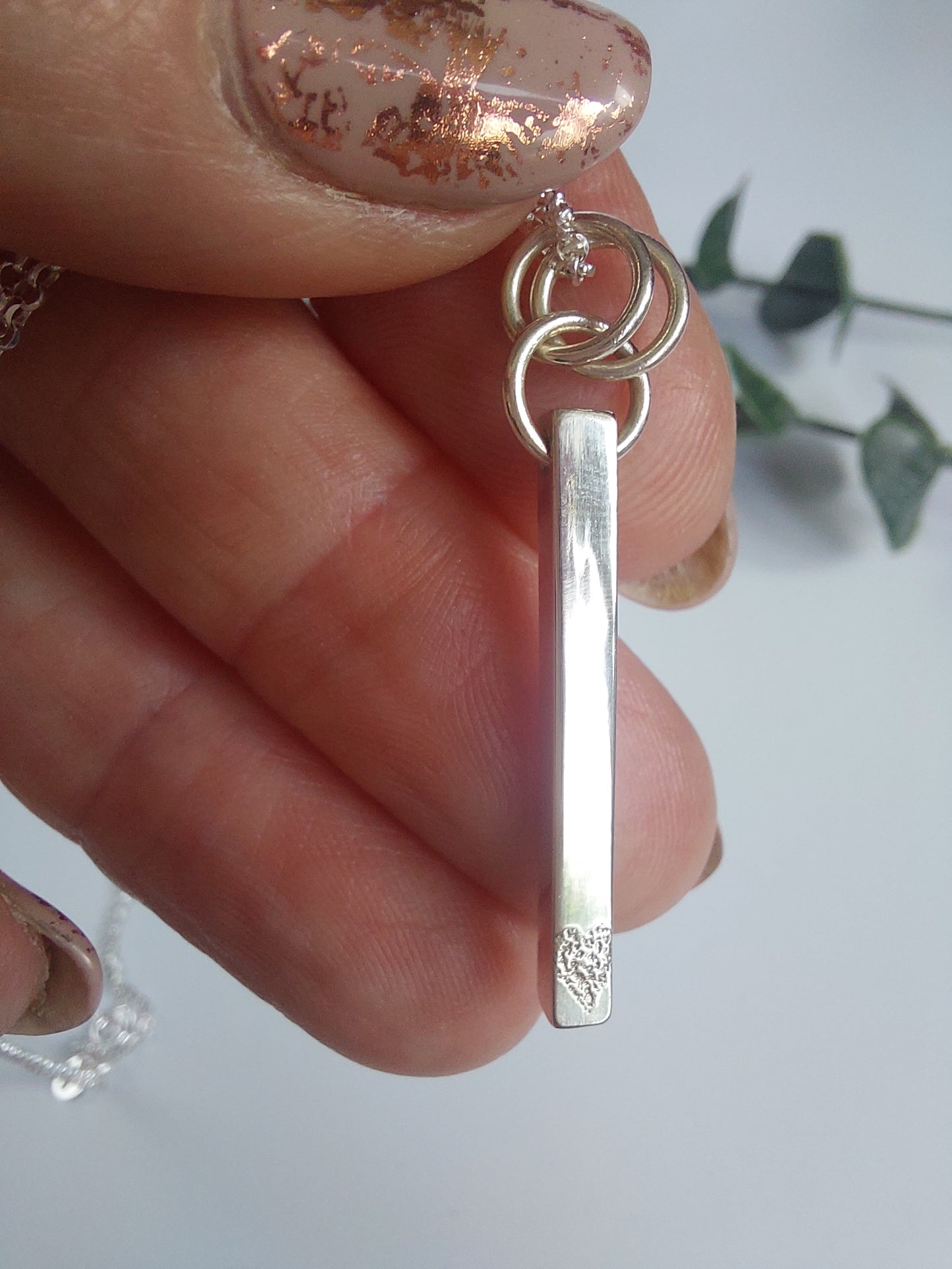 Simple Silver Drop Pendant