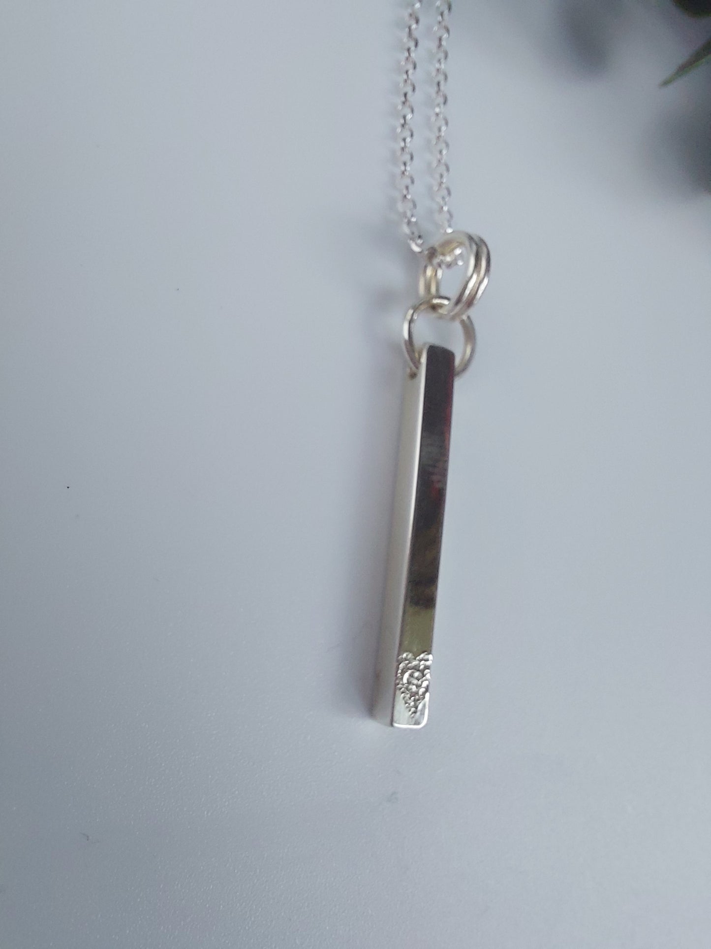 Simple Silver Drop Pendant