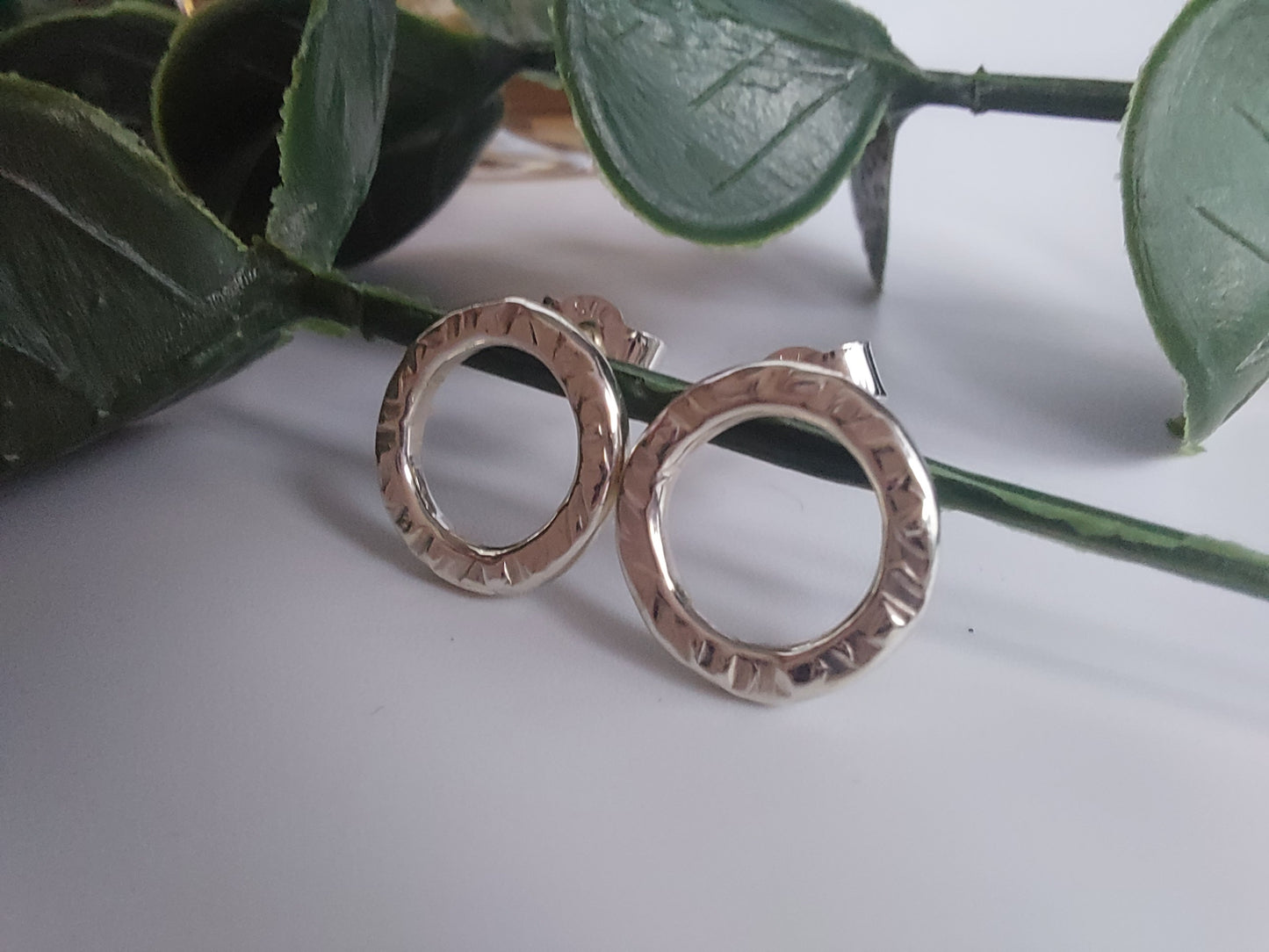 Silver Circular Studs