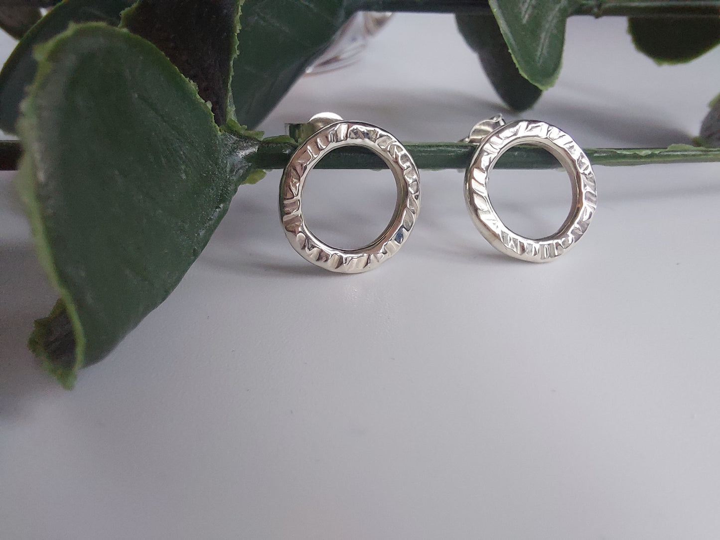 Silver Circular Studs