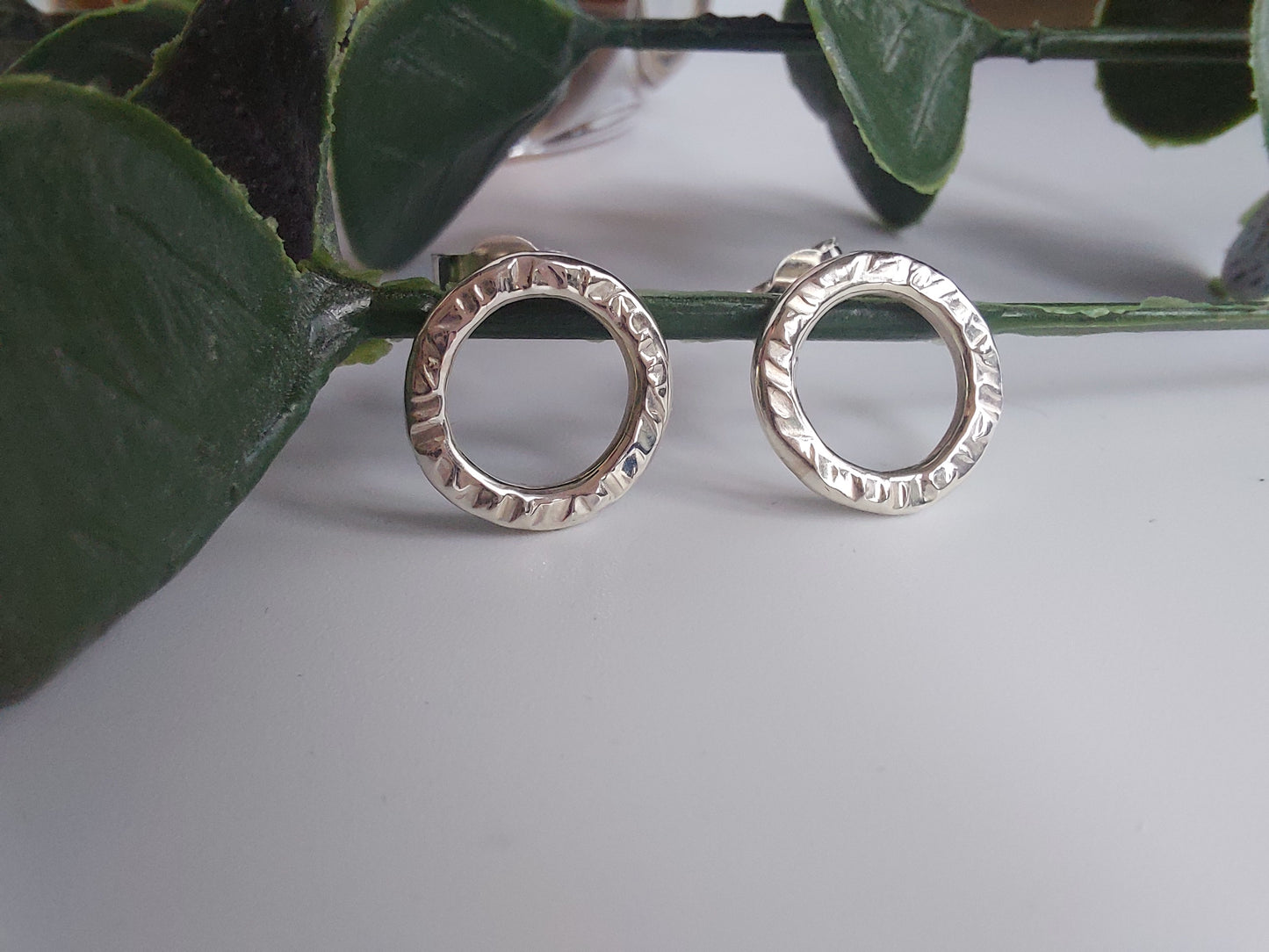Silver Circular Studs