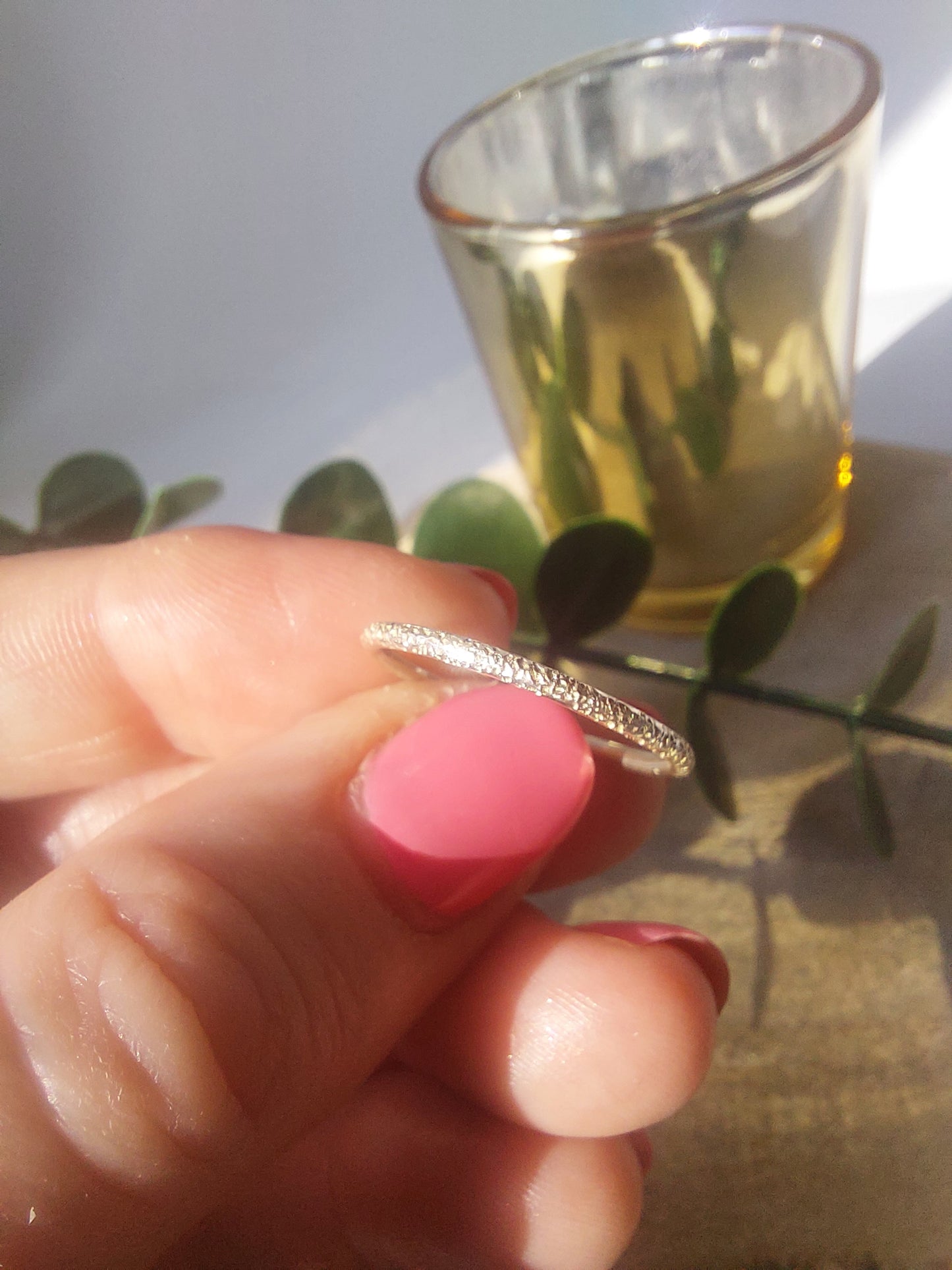 Delicate Silver Band/Stacker Ring.