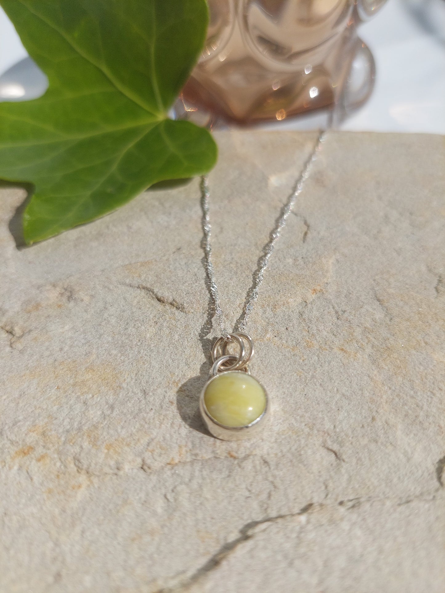 Scottish Marble and Silver Pendant