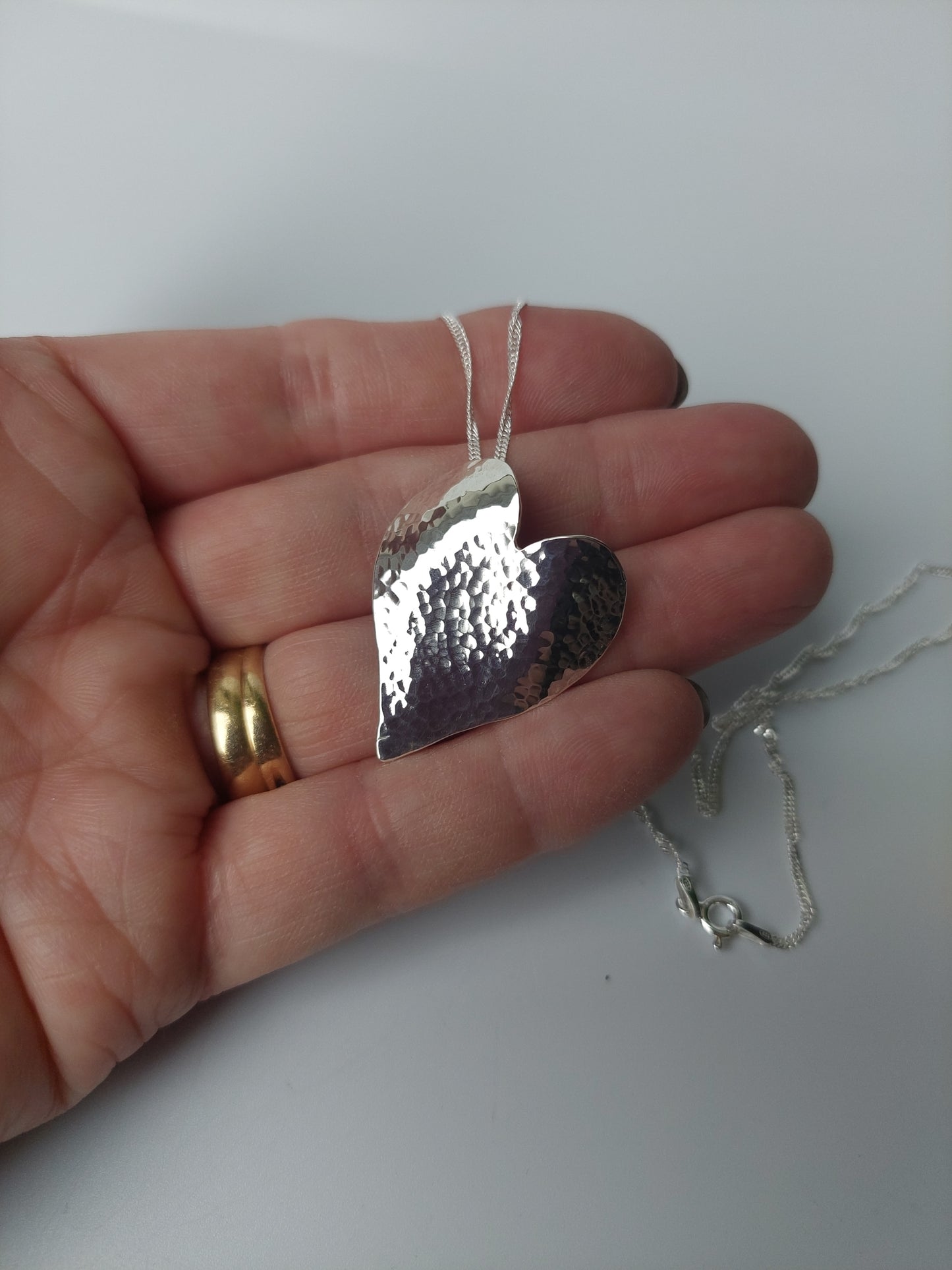 Hammered Heart Pendant