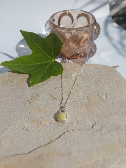 Scottish Marble and Silver Pendant