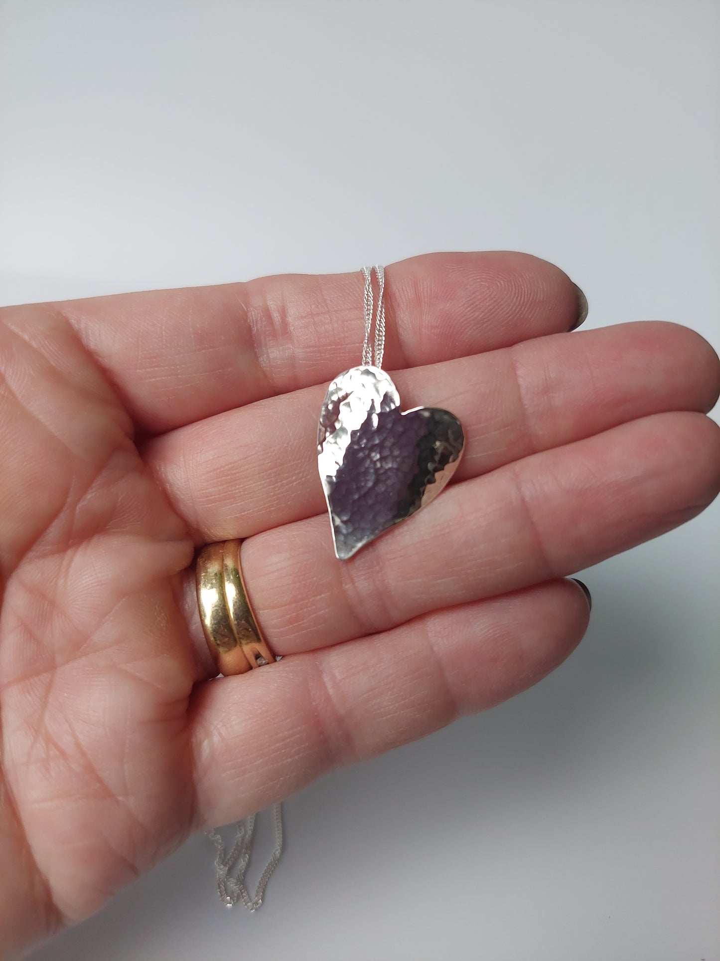 Hammered Heart Pendant