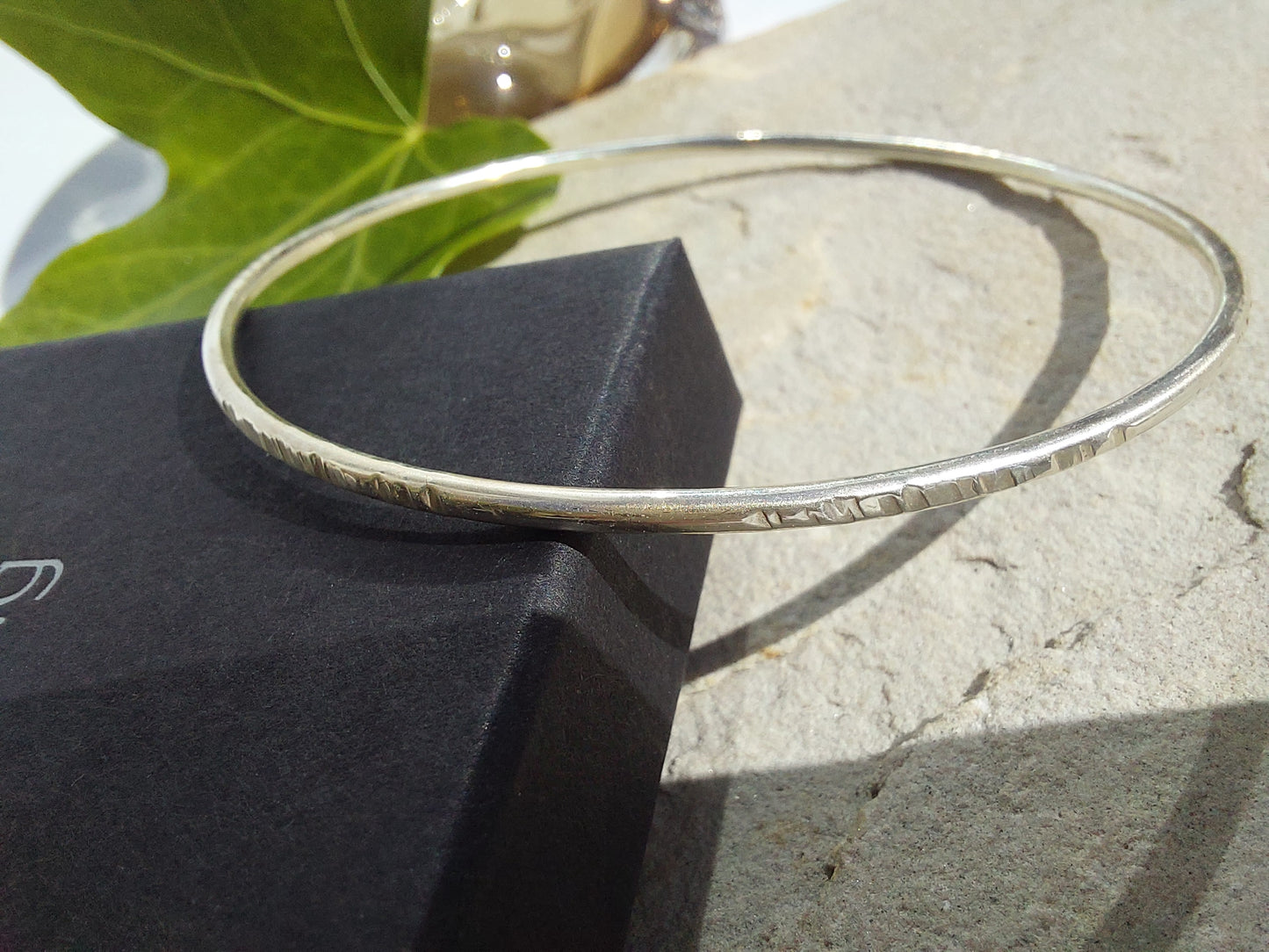 Silver Textured Bangle