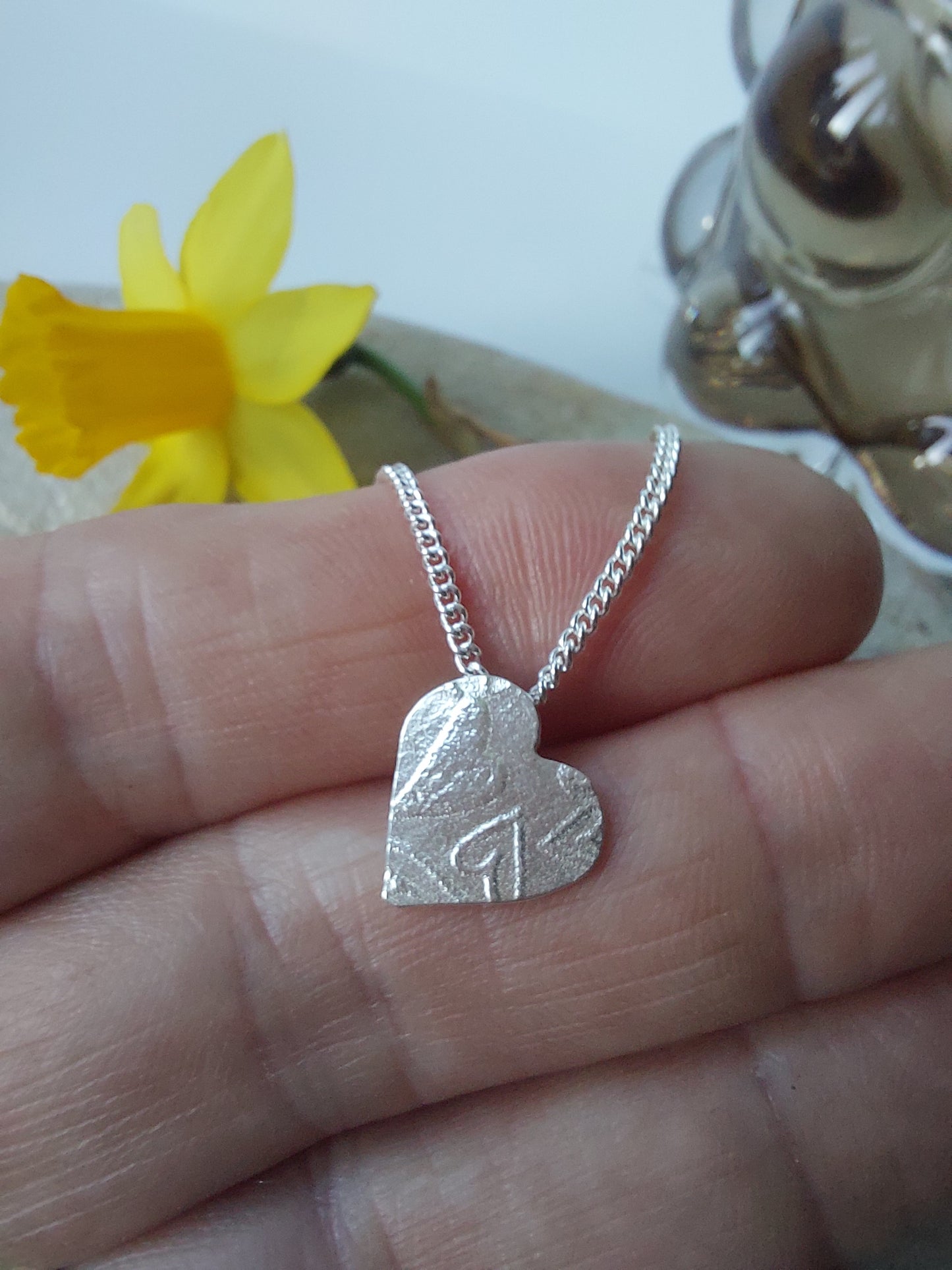 Delicate Sterling silver Heart of Hearts Pendant Necklace