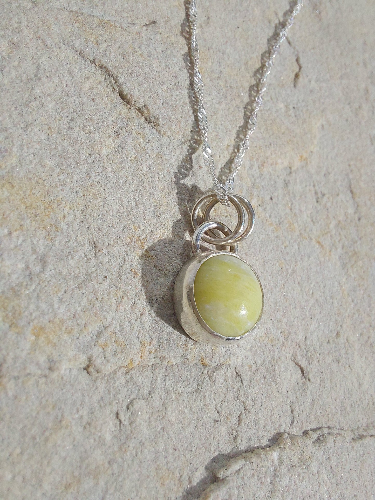 Scottish Marble and Silver Pendant