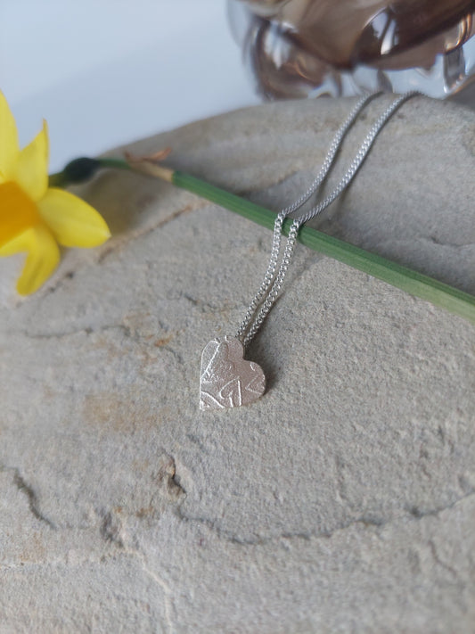 Delicate Sterling silver Heart of Hearts Pendant Necklace