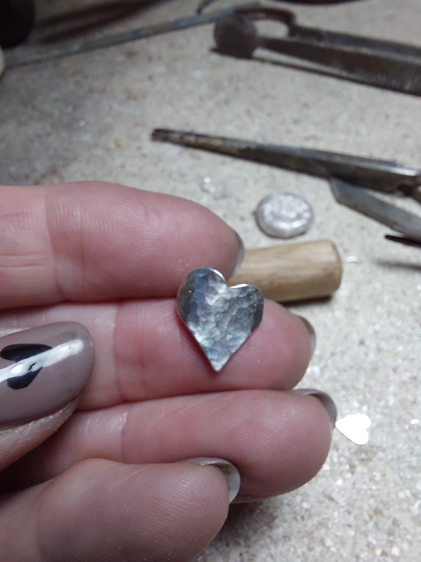 Hammered Heart Pendant