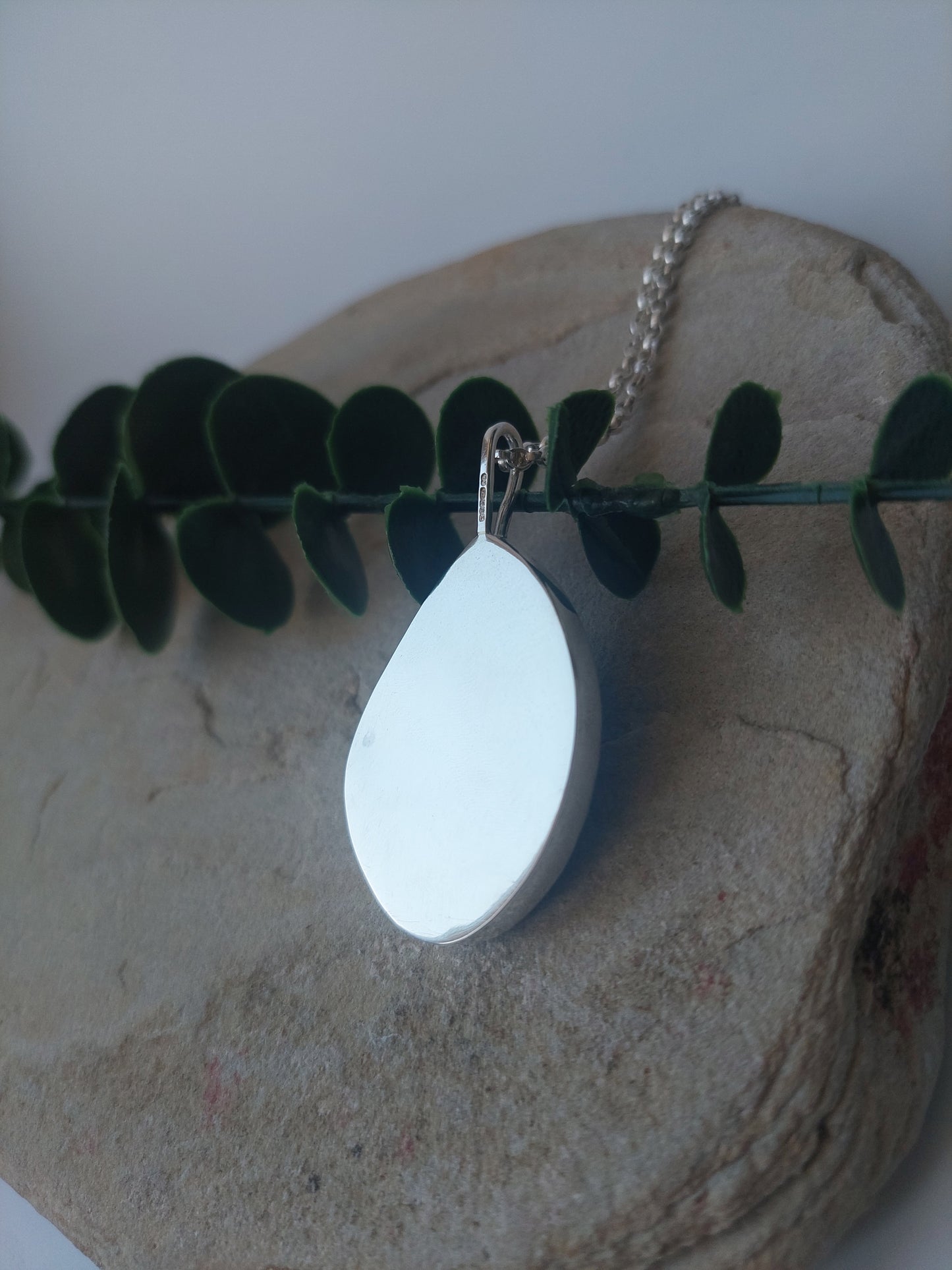 Statement Druzy Agate Sterling Silver Pendant