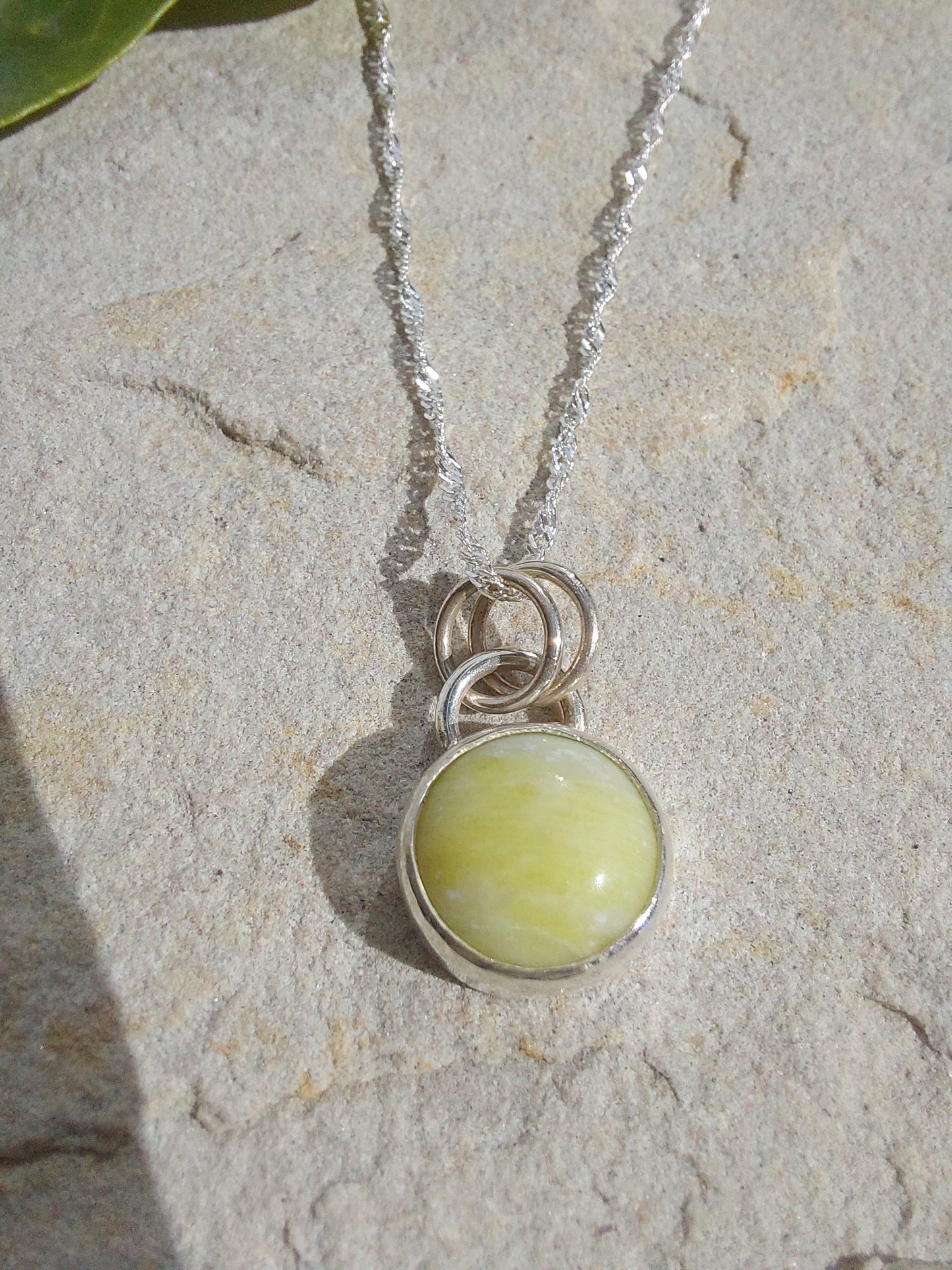 Scottish Marble and Silver Pendant