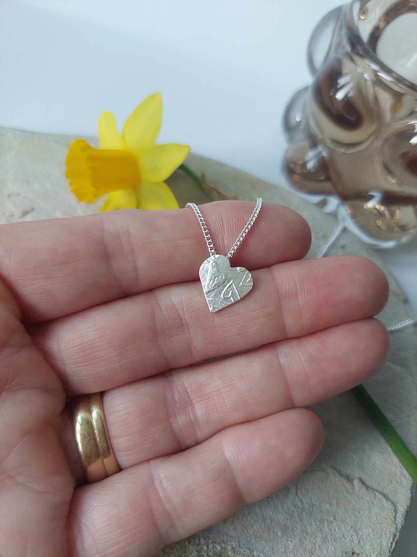 Delicate Sterling silver Heart of Hearts Pendant Necklace